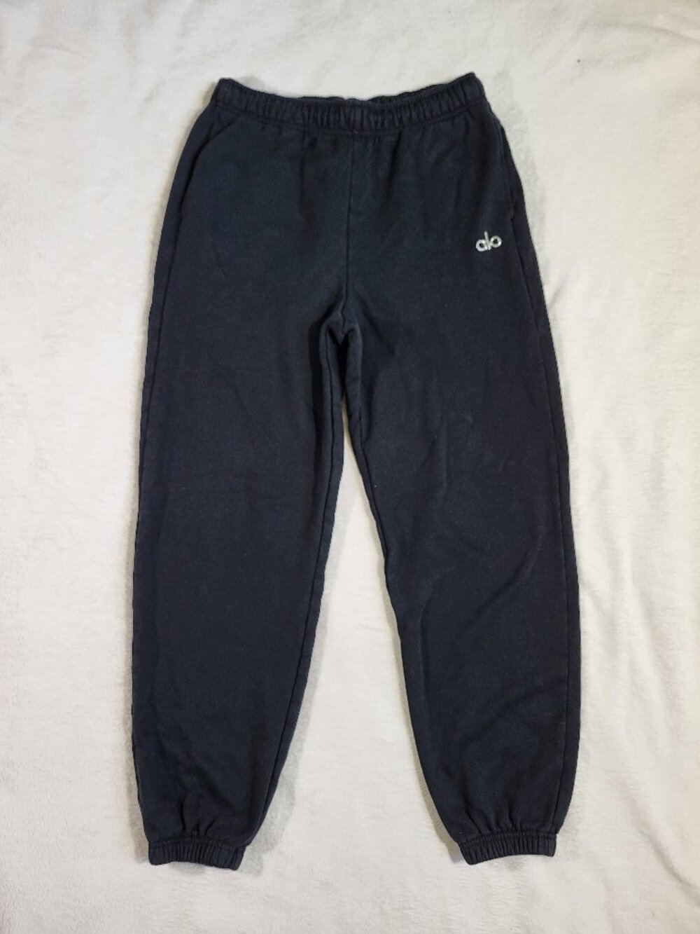 Alo Yoga Accolade Sweatpants Cool Chrome Logo, Pockets Size Small